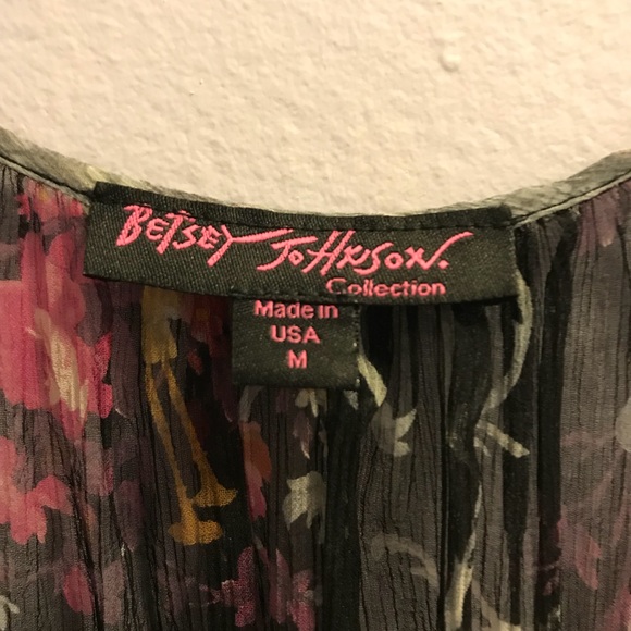 BETSEY JOHNSON FLORAL DRESS MADE IN USA SIZE M - Picture 4 of 4